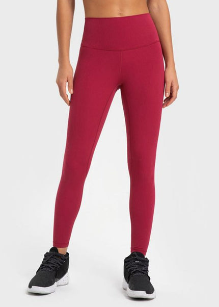 Millennia Highly Stretchy Wide Waistband Yoga Leggings - Trendsi