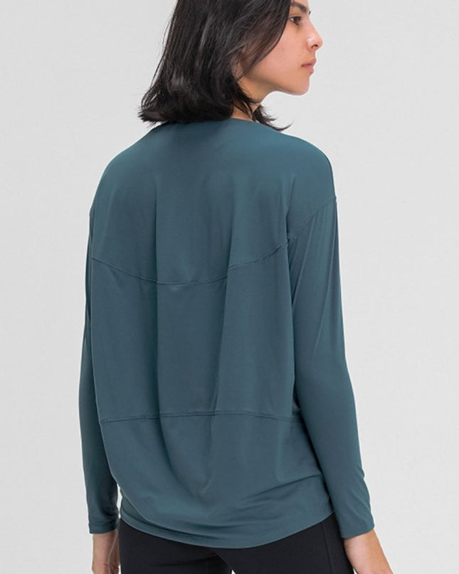 Millennia Loose Fit Active Top - Trendsi