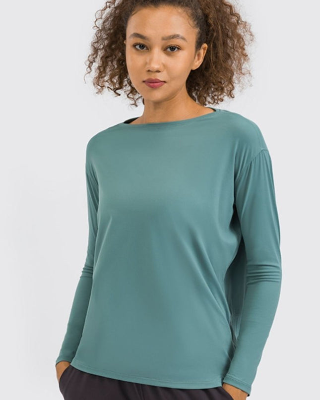 Millennia Loose Fit Active Top - Trendsi