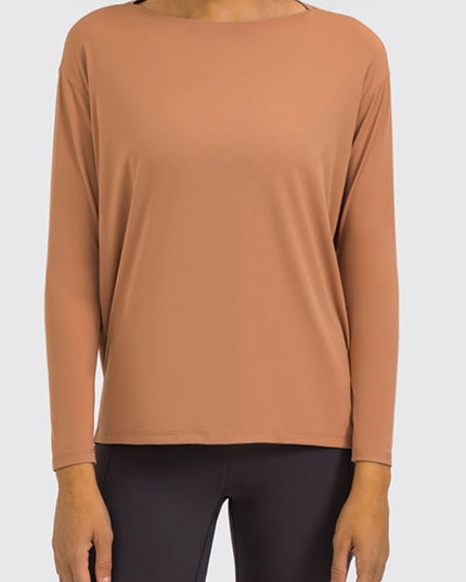 Millennia Loose Fit Active Top - Trendsi