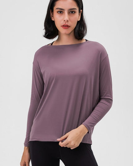 Millennia Loose Fit Active Top - Trendsi