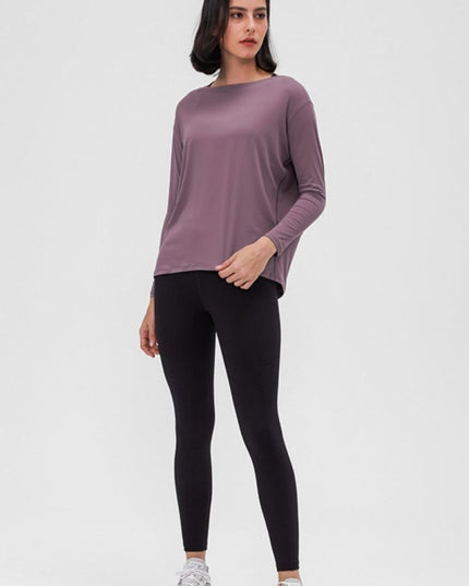Millennia Loose Fit Active Top - Trendsi