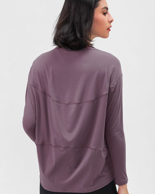 Millennia Loose Fit Active Top - Trendsi