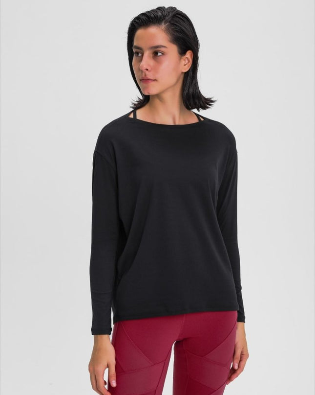 Millennia Loose Fit Active Top - Trendsi