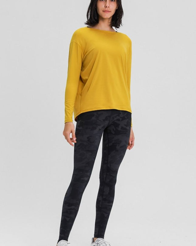 Millennia Loose Fit Active Top - Trendsi