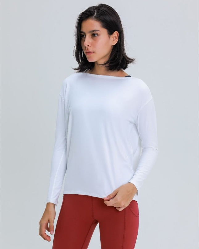 Millennia Loose Fit Active Top - Trendsi