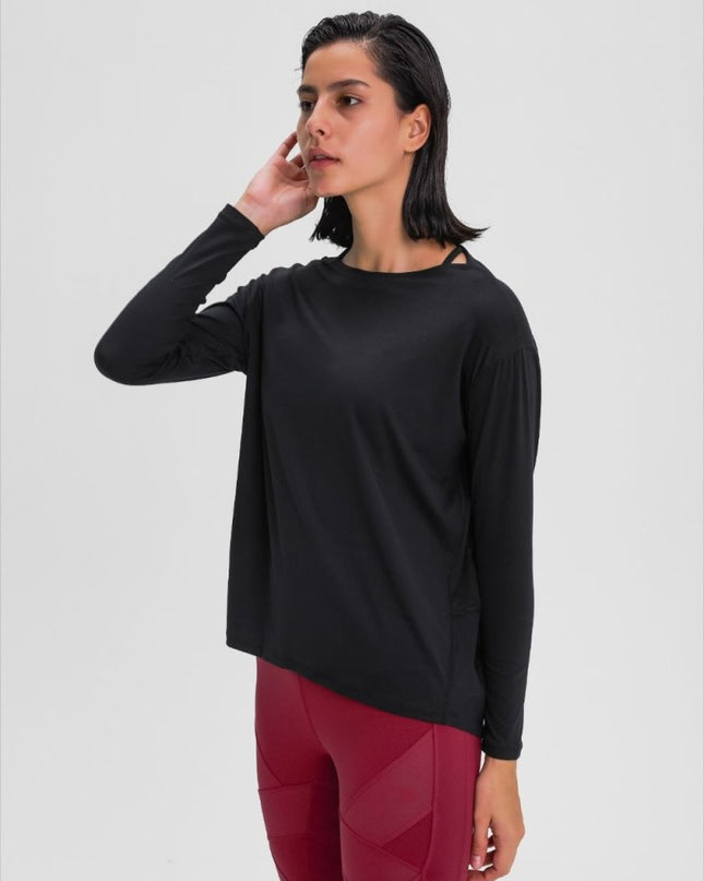 Millennia Loose Fit Active Top - Trendsi