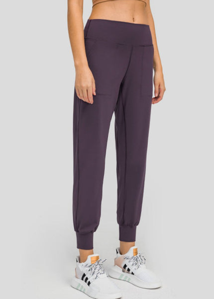 Millennia Wide Waistband Slant Pocket Pants - Trendsi