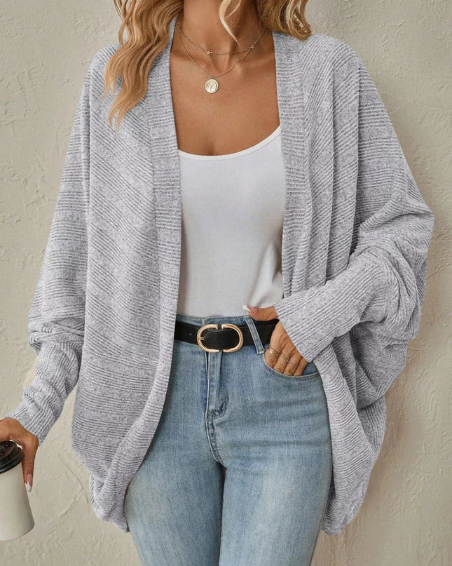 Open Front Cocoon Cardigan - Trendsi