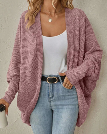 Open Front Cocoon Cardigan - Trendsi