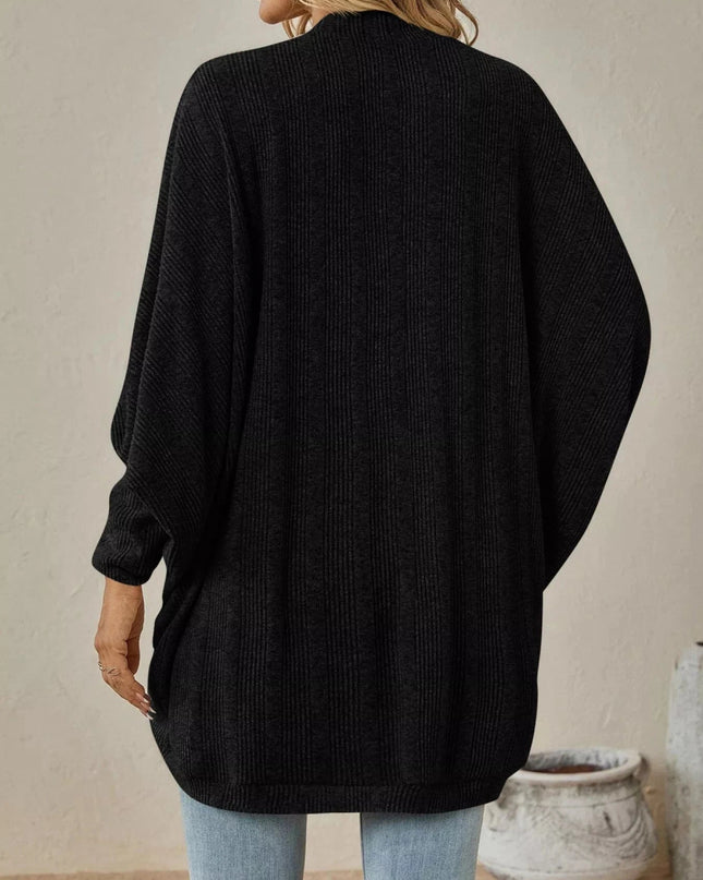 Open Front Cocoon Cardigan - Trendsi