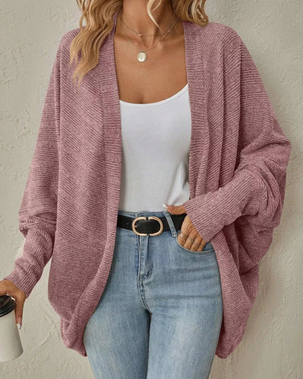 Open Front Cocoon Cardigan - Trendsi