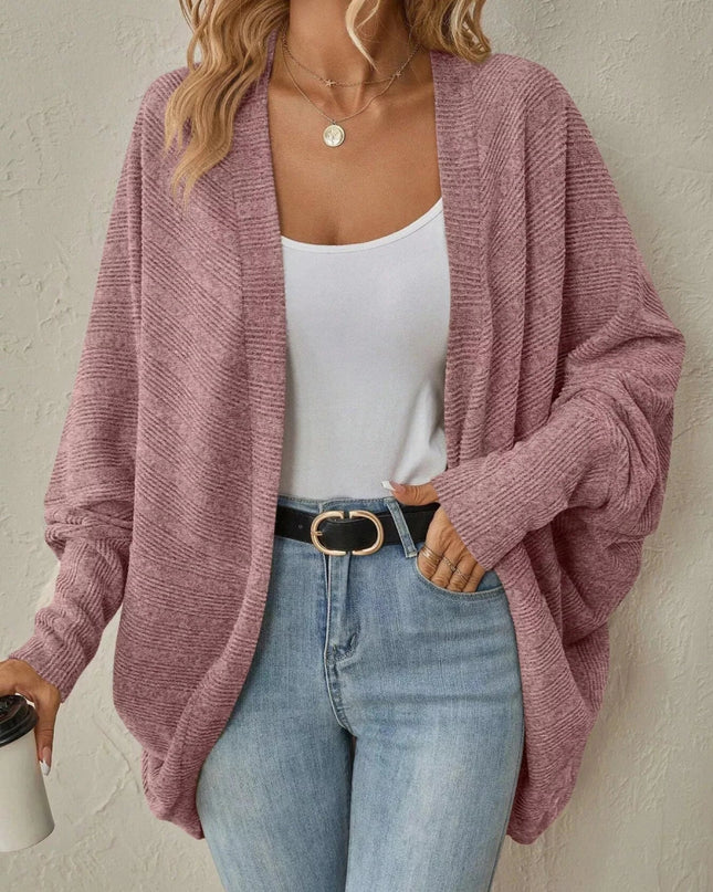 Open Front Cocoon Cardigan - Trendsi