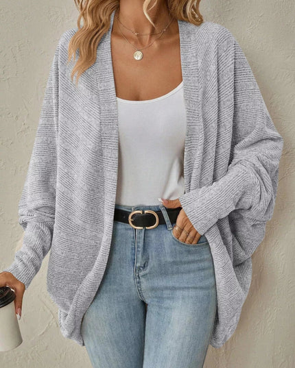 Open Front Cocoon Cardigan - Trendsi