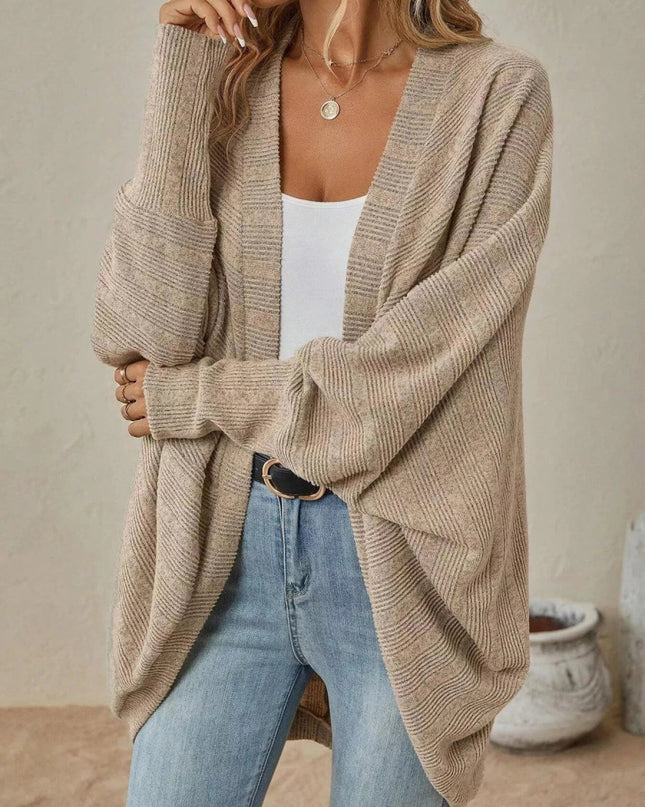 Open Front Cocoon Cardigan - Trendsi