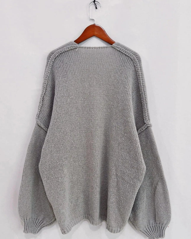 Open Front Dropped Shoulder Cardigan - Trendsi
