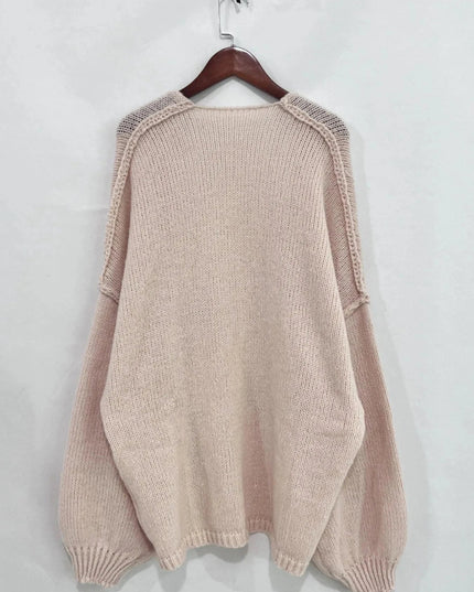 Open Front Dropped Shoulder Cardigan - Trendsi