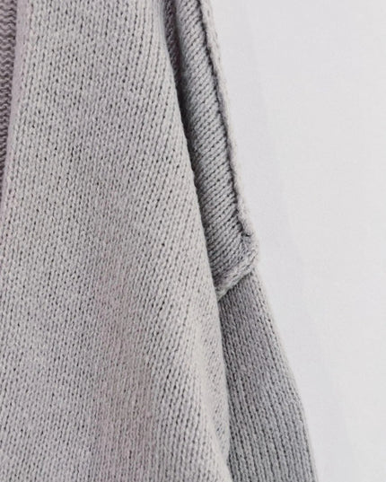 Open Front Dropped Shoulder Cardigan - Trendsi