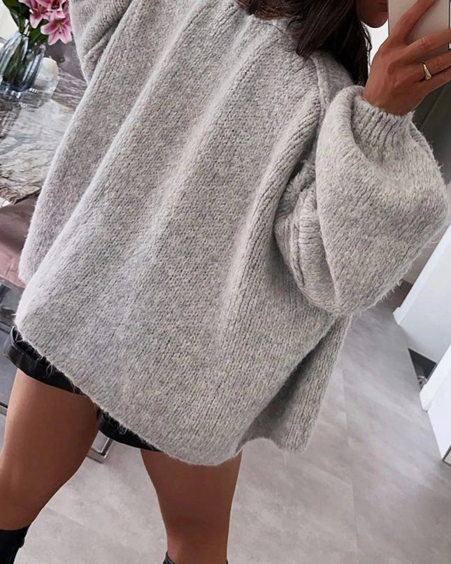 Open Front Dropped Shoulder Cardigan - Trendsi