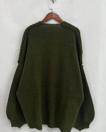 Open Front Dropped Shoulder Cardigan - Trendsi