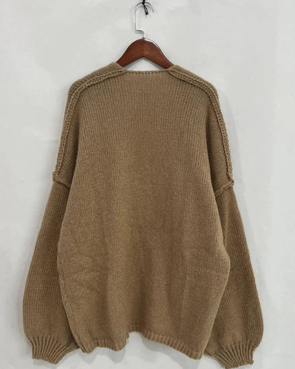 Open Front Dropped Shoulder Cardigan - Trendsi