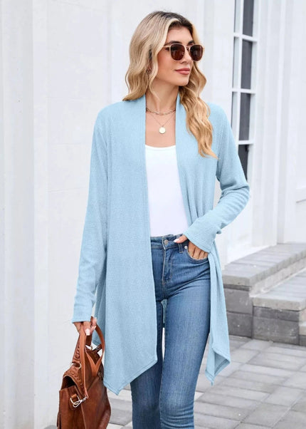 Open Front Long Cardigan - Trendsi