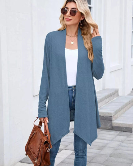 Open Front Long Cardigan - Trendsi