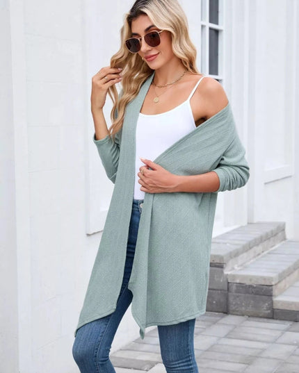 Open Front Long Cardigan - Trendsi