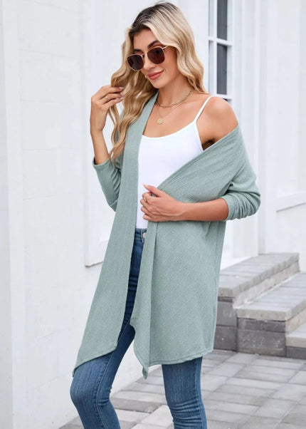 Open Front Long Cardigan - Trendsi