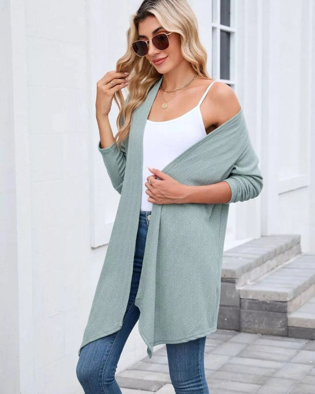 Open Front Long Cardigan - Trendsi