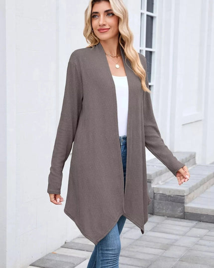Open Front Long Cardigan - Trendsi