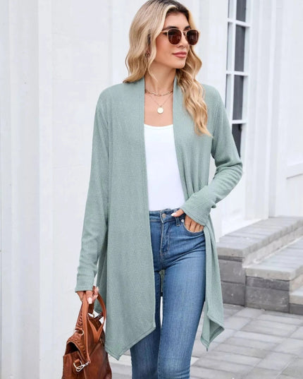 Open Front Long Cardigan - Trendsi