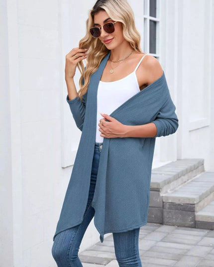 Open Front Long Cardigan - Trendsi