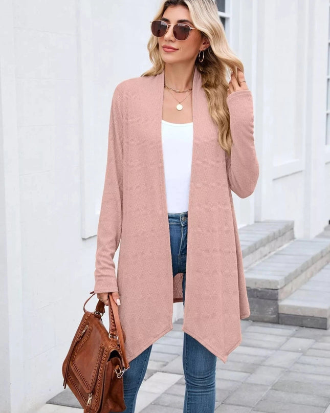 Open Front Long Cardigan - Trendsi