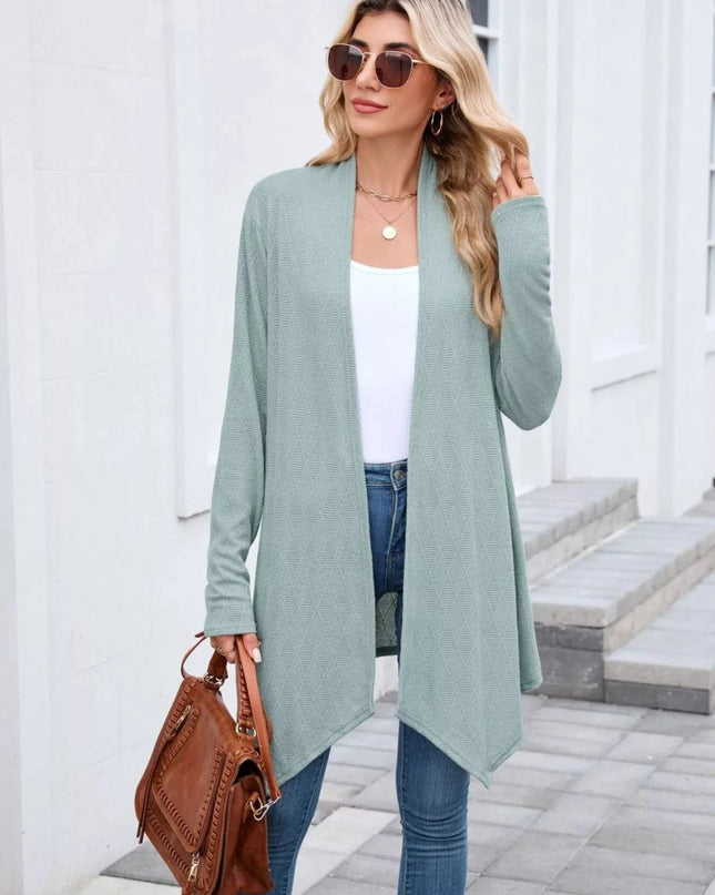 Open Front Long Cardigan - Trendsi