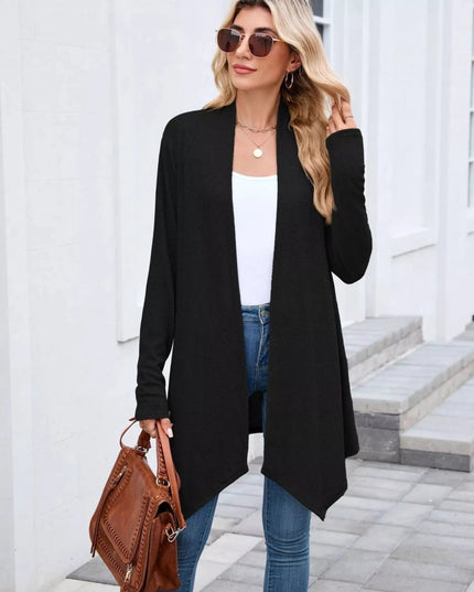 Open Front Long Cardigan - Trendsi