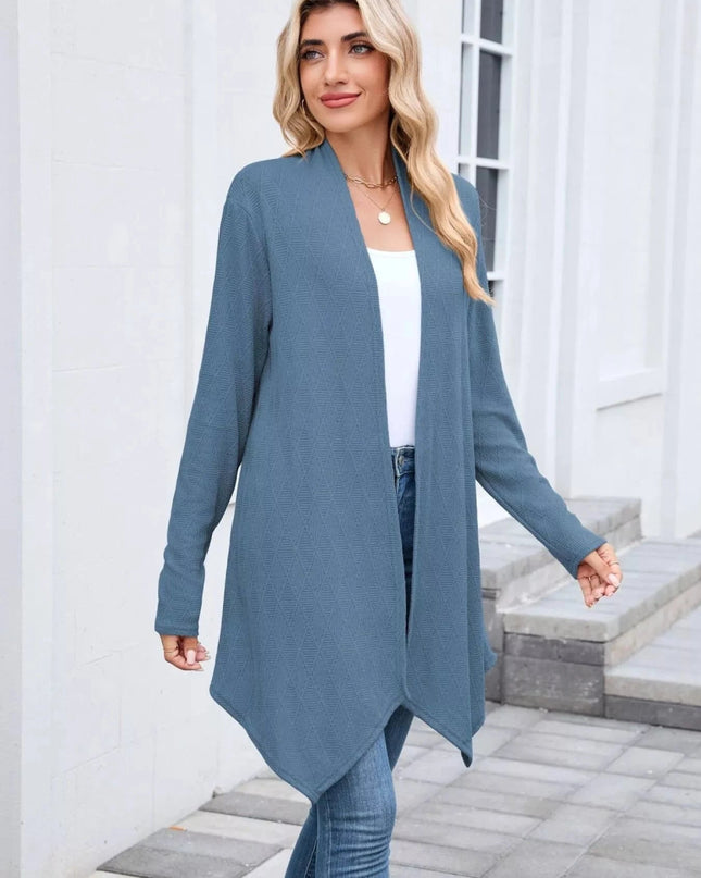 Open Front Long Cardigan - Trendsi