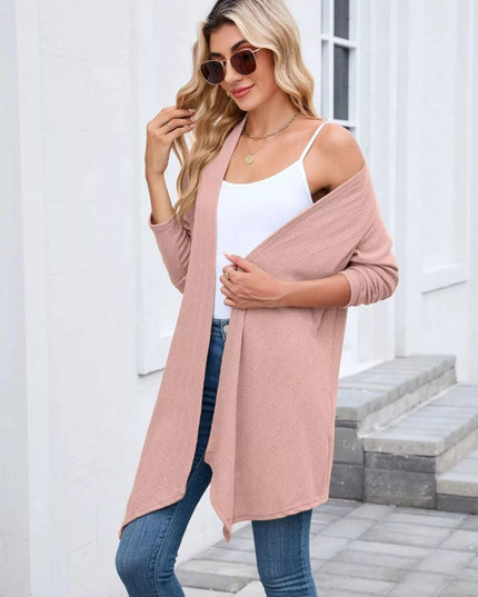 Open Front Long Cardigan - Trendsi