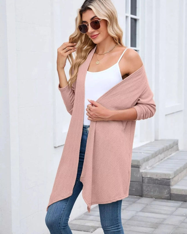 Open Front Long Cardigan - Trendsi