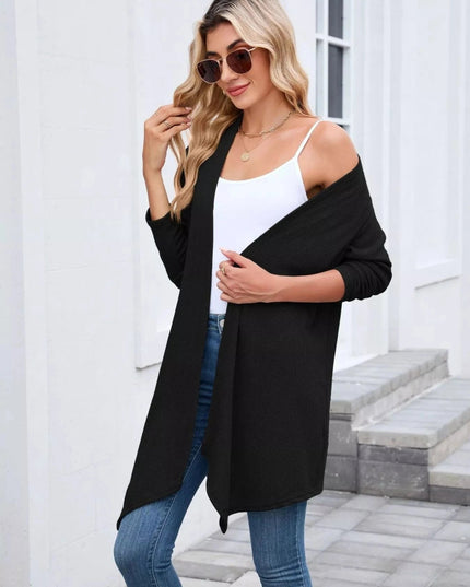 Open Front Long Cardigan - Trendsi