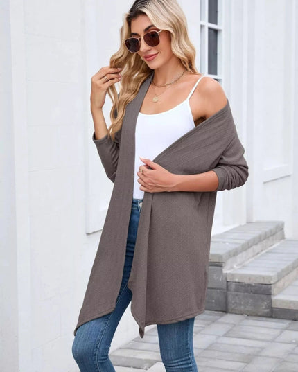 Open Front Long Cardigan - Trendsi