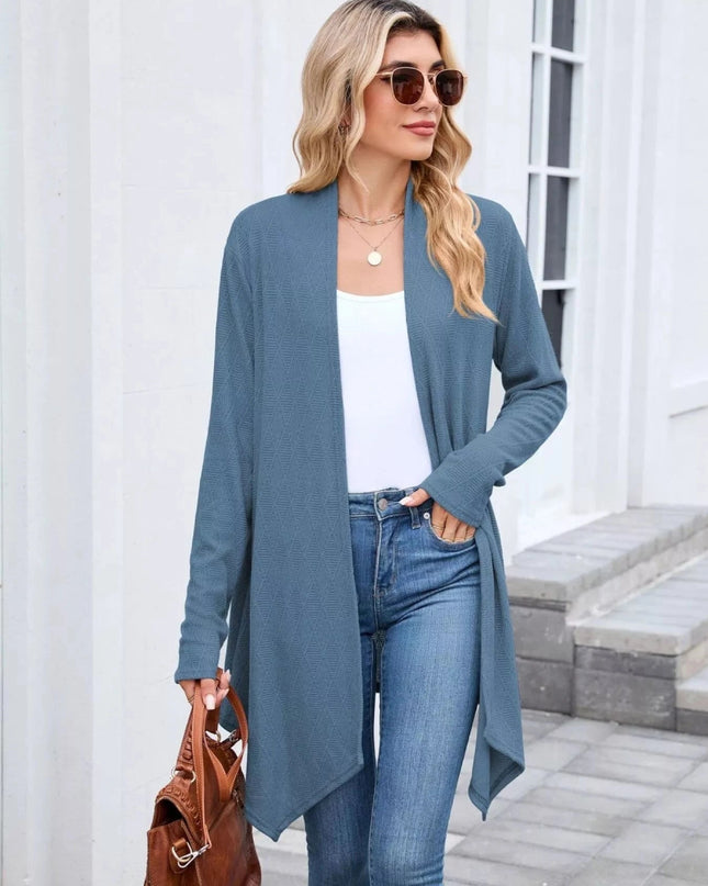 Open Front Long Cardigan - Trendsi