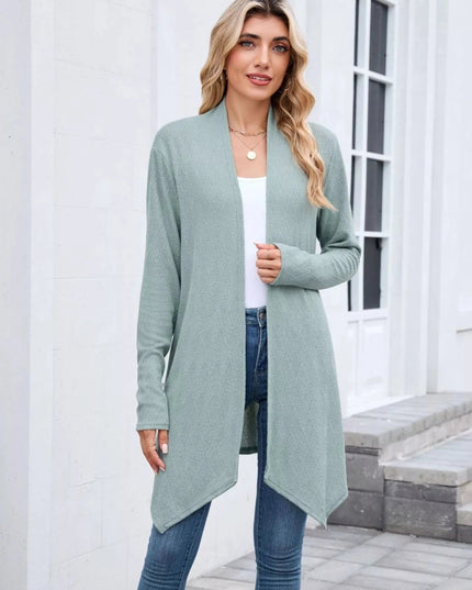 Open Front Long Cardigan - Trendsi