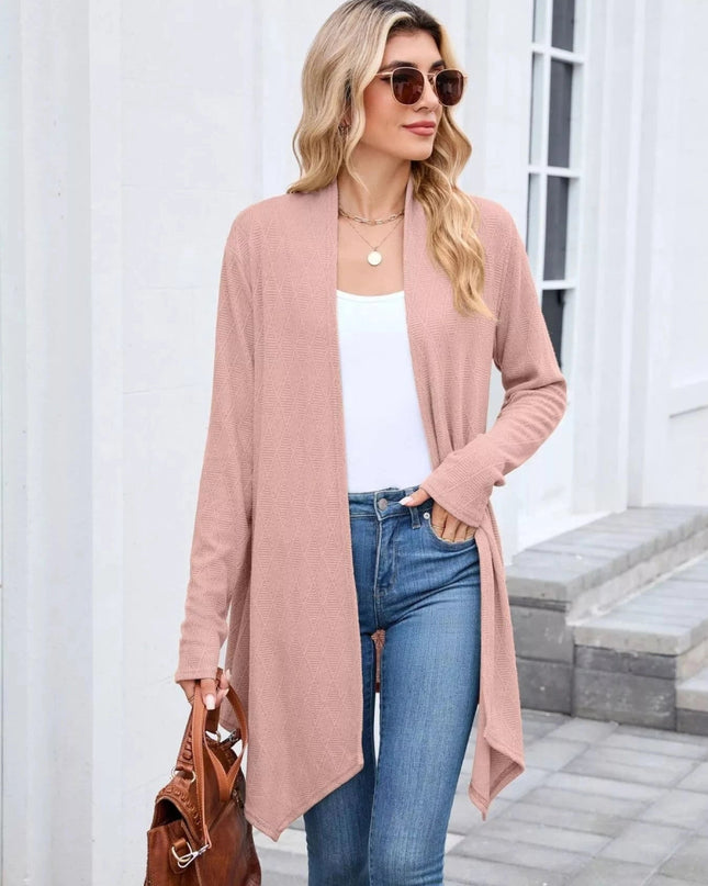 Open Front Long Cardigan - Trendsi