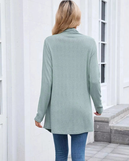 Open Front Long Cardigan - Trendsi