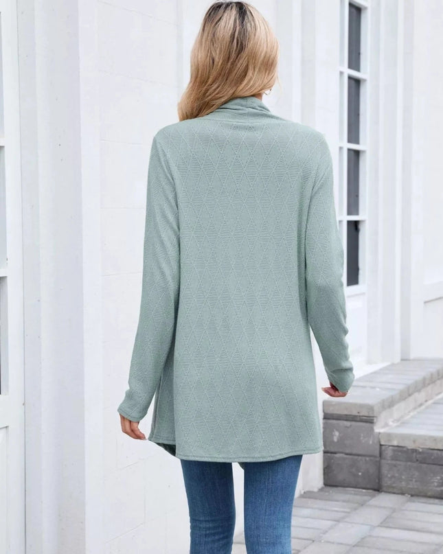 Open Front Long Cardigan - Trendsi