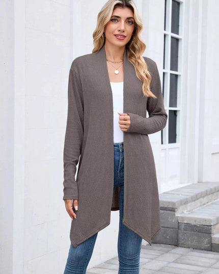 Open Front Long Cardigan - Trendsi