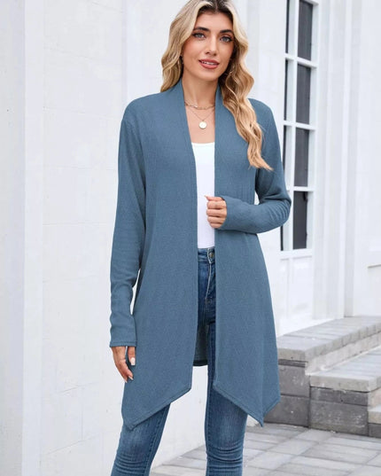 Open Front Long Cardigan - Trendsi