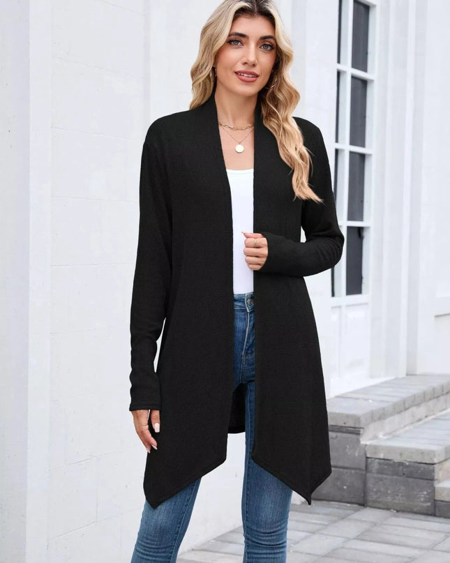 Open Front Long Cardigan - Trendsi