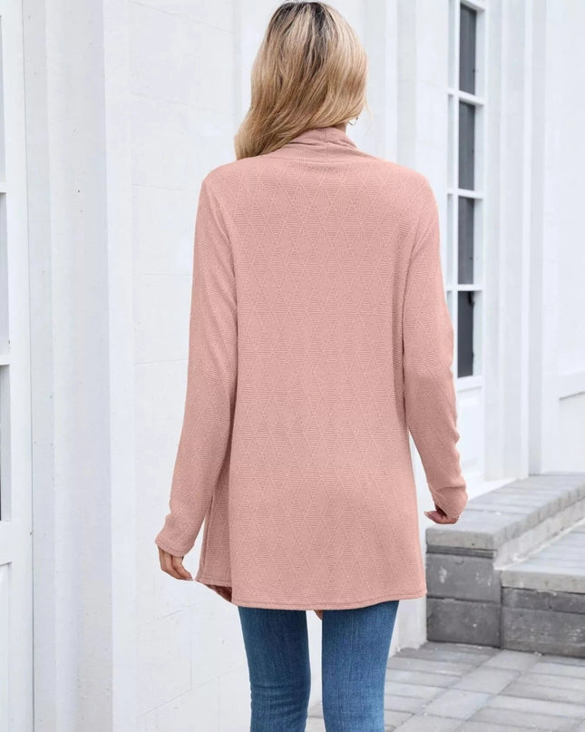 Open Front Long Cardigan - Trendsi